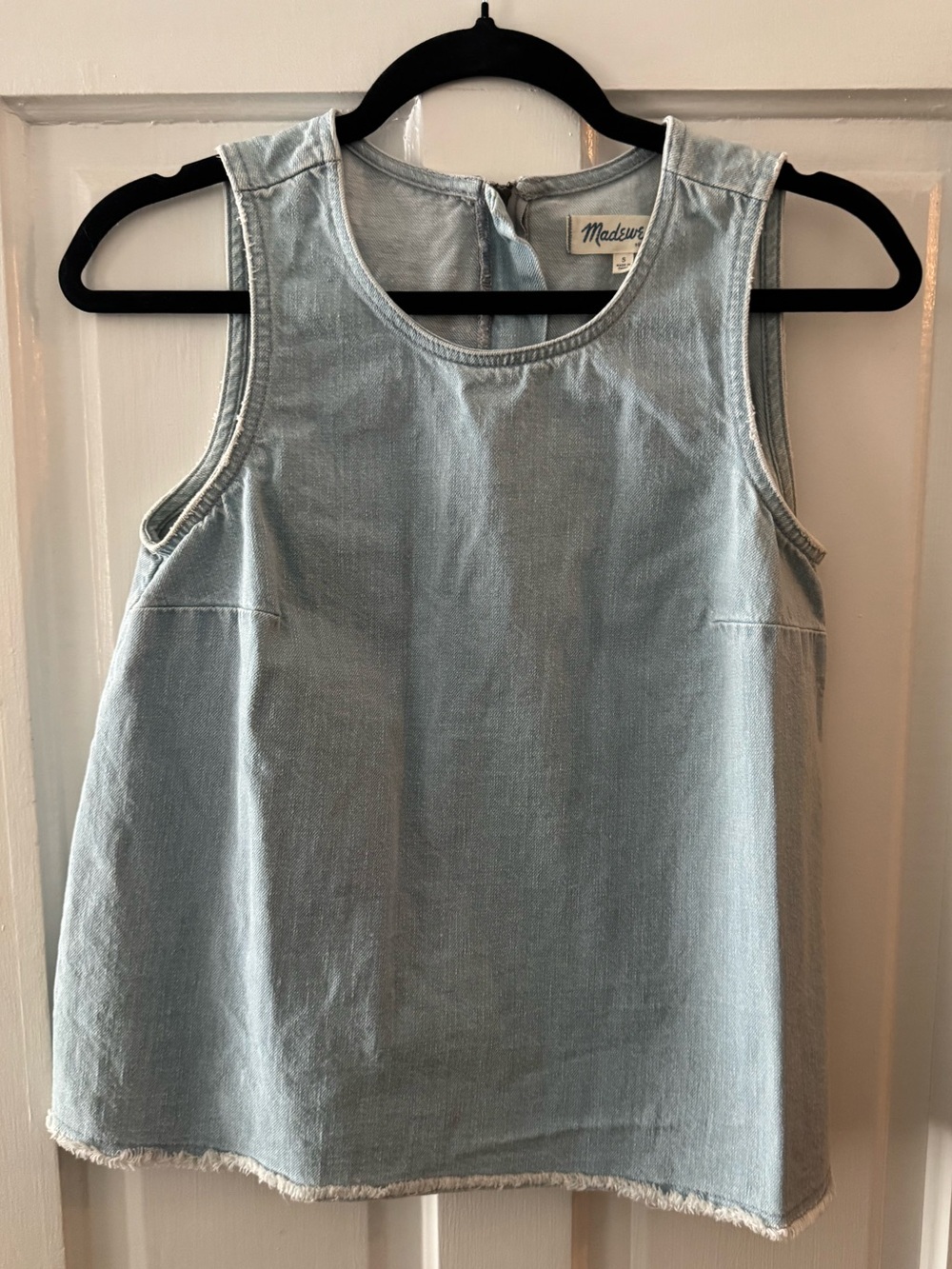 Madewell Light Wash Denim Sleeveless Tank Top
